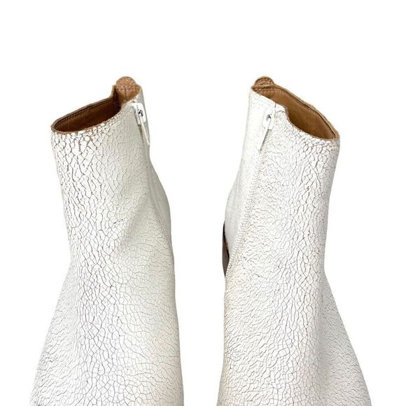 Lucky Brand Lenree distressed leather Bootie Sz 8.5 white boho - Picture 4 of 12